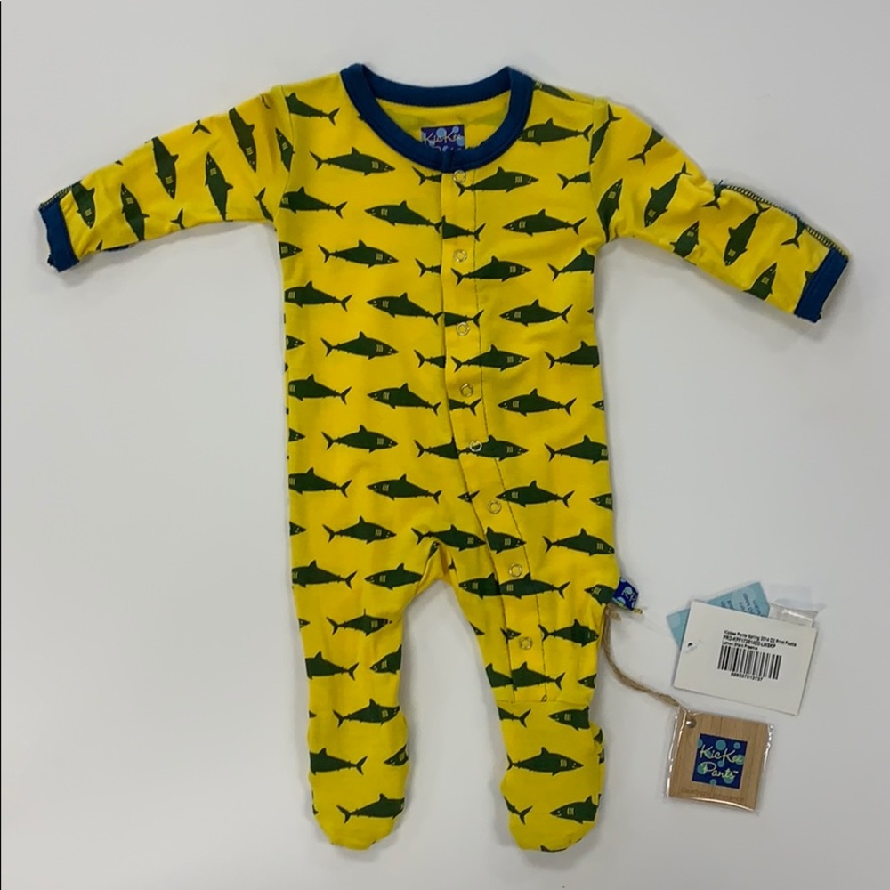 Kickee Pants Lemon Shark Footie